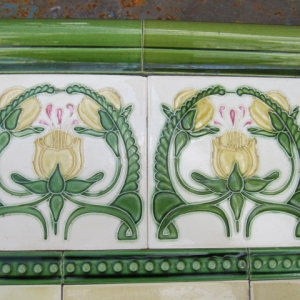 Antieke wandtegels, art nouveau wandtegels, art deco wandtegels, antieke muurtegels