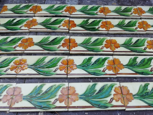 Antieke wandtegels, art nouveau wandtegels, art deco wandtegels, antieke muurtegels, jaren dertig tegels, antieke witjes, oude witjes