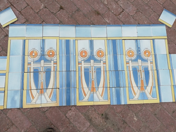 maison helman, art deco tegels, antieke wandtegels, antieke bouwmaterialen