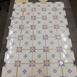 73,5x102,5cm Plakaat antieke tegels, mooi achter fornuis, kachel, aanrecht