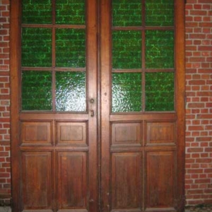 240hx167,5br Prachtige eiken dubbele deur (evt. met bovenlicht, totaal 332h)