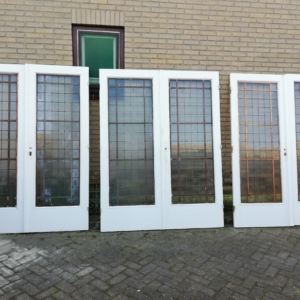 209hx 152/161,5/157br Drie sets dubbele deuren glas in koper